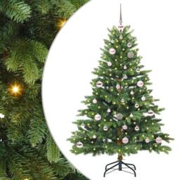 Berkfield Home Beautiful Artificial Christmas Tree with 150 LEDs Green 150 cm PE - thumbnail 2