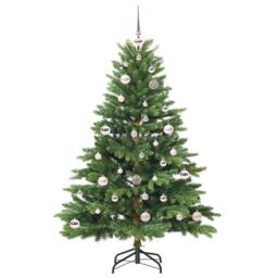 Berkfield Home Beautiful Artificial Christmas Tree with 150 LEDs Green 150 cm PE - thumbnail 1