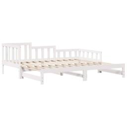 Berkfield Home Daybed with Trundle & Drawers Frame White 90x190 cm Single - thumbnail 5