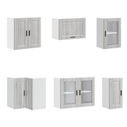 Berkfield Home Elegant 11 Piece Kitchen Cabinet Set Porto Grey Sonoma Engineered Wood - thumbnail 5