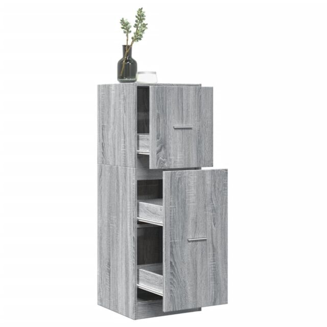 Berkfield Home Apothecary Cabinet Grey Sonoma 40x41x118 cm Engineered Wood - Size: 40 x 41 x 118 cm - image 1