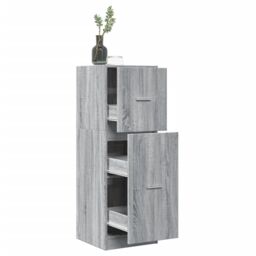 Berkfield Home Apothecary Cabinet Grey Sonoma 40x41x118 cm Engineered Wood - Size: 40 x 41 x 118 cm - thumbnail 1