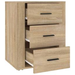 Berkfield Home Bedside Cabinet Sonoma Oak 50x36x60 cm Engineered Wood in Brown - Size: 50 x 36 x 60 cm - thumbnail 7