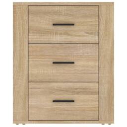 Berkfield Home Bedside Cabinet Sonoma Oak 50x36x60 cm Engineered Wood in Brown - Size: 50 x 36 x 60 cm - thumbnail 6