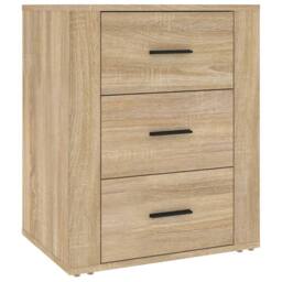 Berkfield Home Bedside Cabinet Sonoma Oak 50x36x60 cm Engineered Wood in Brown - Size: 50 x 36 x 60 cm - thumbnail 1