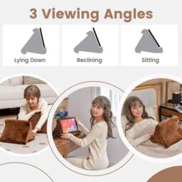 Kelvenix 4-in-1 Wedge Pillow Set Bed Soft Wedge Pillow in Brown - Size: Single - thumbnail 4