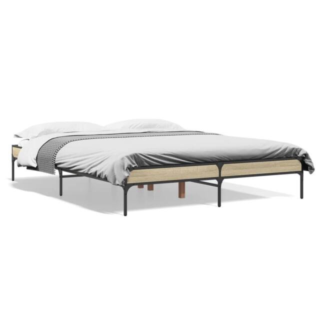 Berkfield Home Bed Frame without Mattress Sonoma Oak 160x200 cm in Light Oak - image 1