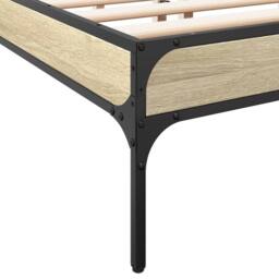 Berkfield Home Bed Frame without Mattress Sonoma Oak 160x200 cm in Light Oak - thumbnail 7