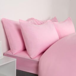 OHS 2 Pack Soft Microfibre Wrinkle Resistant Housewife Pillowcases in Pink - Size: Standard Pillow Case - thumbnail 3