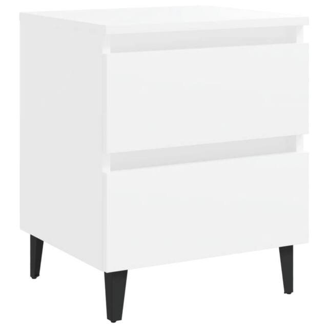Berkfield Home Sturdy Bed Cabinets 2 pcs White 40x35x50 cm Engineered Wood - Size: 40 x 35 x 50 cm - image 1