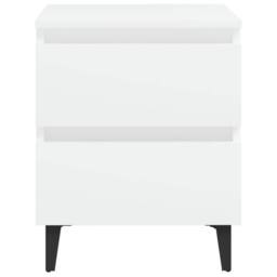 Berkfield Home Sturdy Bed Cabinets 2 pcs White 40x35x50 cm Engineered Wood - Size: 40 x 35 x 50 cm - thumbnail 4