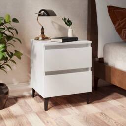 Berkfield Home Sturdy Bed Cabinets 2 pcs White 40x35x50 cm Engineered Wood - Size: 40 x 35 x 50 cm - thumbnail 2