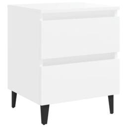 Berkfield Home Sturdy Bed Cabinets 2 pcs White 40x35x50 cm Engineered Wood - Size: 40 x 35 x 50 cm - thumbnail 1