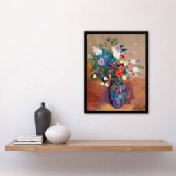 Artery8 Odilon Redon Framed Wall Art Print Bouquet of Flowers in a Vase - Size: A4 - thumbnail 2