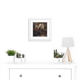 Artery8 Matthijs Maris Kitchen Cooking Pots Painting 8X8 Inch Square Wooden Framed Wall Art Print Picture with Mount in White - thumbnail 2