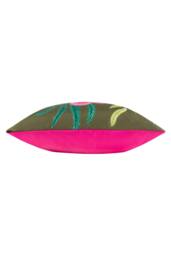 Wylder Nature House of Bloom Poppy Square Water & UV Resistant Outdoor Cushion in Olive - Size: 43 cm x 43 cm - thumbnail 3