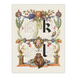 Artery8 Model Book of Calligraphy Framed Wall Art Pictorial Letter Guide K & l in White - Size: A4 - thumbnail 3