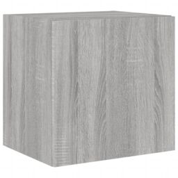 Berkfield Home TV Wall Cabinets with LED Lights 2 pcs Grey Sonoma 40.5x35x40 cm - thumbnail 8