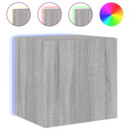 Berkfield Home TV Wall Cabinets with LED Lights 2 pcs Grey Sonoma 40.5x35x40 cm - thumbnail 7