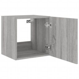 Berkfield Home TV Wall Cabinets with LED Lights 2 pcs Grey Sonoma 40.5x35x40 cm - thumbnail 9