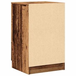 Berkfield Home Bedside Cabinet Old Wood 40x36x65 cm Engineered Wood in Brown - Size: 40 x 36 x 65 cm - thumbnail 7
