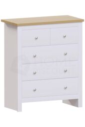 Home Discount Vida Designs Arlington 3+2 Drawer Chest Of Drawers Storage Bedroom Furniture in White - thumbnail 6