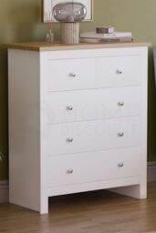 Home Discount Vida Designs Arlington 3+2 Drawer Chest Of Drawers Storage Bedroom Furniture in White