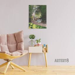 "Artery8 Monceau Park in the Afternoon Monet Vintage Canvas Wall Art in Green - Size: W18"" x H24""" - thumbnail 3