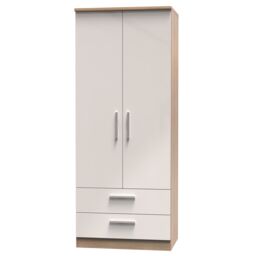Ready Assembled 2 U Windsor 2 Door 2 Drawer Wardrobe (Ready Assembled) in Beige - thumbnail 3