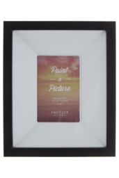Orsina Box Design Black Photo Frame With Crisp White Interior, Photo Holder With Hooks, Decorative MDF Wall Frame - thumbnail 3