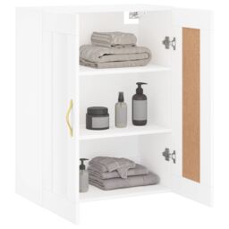 Berkfield Home Wall Mounted Cabinet White 69.5x34x90 cm Engineered Wood - thumbnail 5