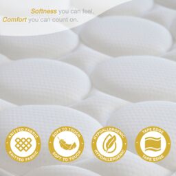 Rest Relax Gold 3000 5 Zone Foam Encapsulated Knitted Cover Pocket Spring Mattress in White - Size: Double - thumbnail 5