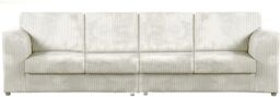Furniture 786 Slumber 4 Seater Full Back Jumbo Cord Sofa in Ivory - thumbnail 2
