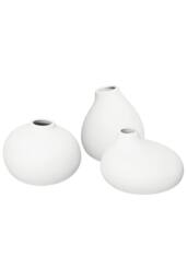 Blomus Nona Set of 3 Porcelain Vases - White - thumbnail 1