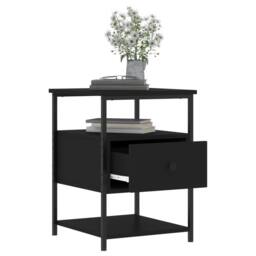 Berkfield Home Bedside Cabinets 2 pcs Black 40x42x56 cm Engineered Wood - Size: 40 x 42 x 56 cm - thumbnail 5