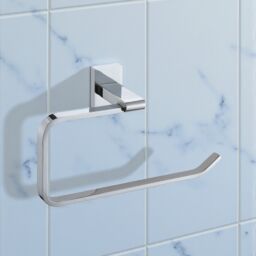 Showerdrape Unity Chrome Stainless Steel Wall Mounted Towel Ring in Silver - thumbnail 1