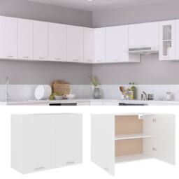 Berkfield Home Hanging Cabinet White 80x31x60 cm Engineered Wood - Size: 80 x 31 x 60 cm - thumbnail 2