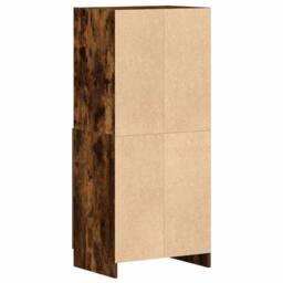 Berkfield Home Kitchen Cabinet Smoked Oak 57x41.5x131.5 cm Engineered Wood in Brown - thumbnail 7