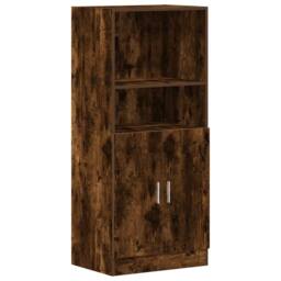 Berkfield Home Kitchen Cabinet Smoked Oak 57x41.5x131.5 cm Engineered Wood in Brown