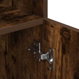 Berkfield Home Kitchen Cabinet Smoked Oak 57x41.5x131.5 cm Engineered Wood in Brown - thumbnail 8