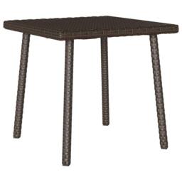 Berkfield Home Garden Coffee Table Rectangular Brown 40x40x37 cm Poly Rattan - Size: 40 x 40 x 37 cm - thumbnail 2