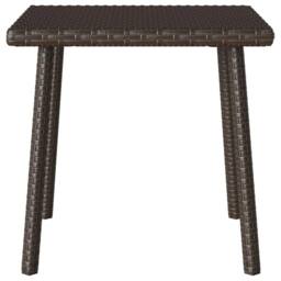 Berkfield Home Garden Coffee Table Rectangular Brown 40x40x37 cm Poly Rattan - Size: 40 x 40 x 37 cm - thumbnail 5