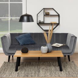 Furniture To Go Seaford Octagonal Metal Wall Shelf in Black - thumbnail 3