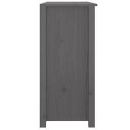 Berkfield Home Sideboard Grey 100x35x74 cm Solid Wood Pine - Size: 100 x 35 x 74 cm - thumbnail 4