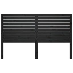 Berkfield Home Bed Headboard Black 126x4x100 cm Solid Wood Pine - Size: 126 x 4 x 100 cm - thumbnail 3
