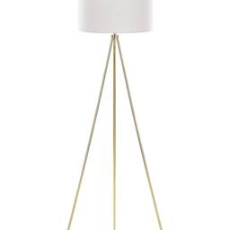 Wyld and Coco Home Gold Tripod Floor Lamp 148 cm White Drum Shade - thumbnail 2
