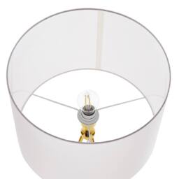 Wyld and Coco Home Gold Tripod Floor Lamp 148 cm White Drum Shade - thumbnail 6