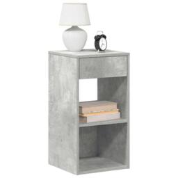 Berkfield Home Durable Bedside Cabinets with Drawer 2 pcs Concrete Grey 35x34x66.5 cm - thumbnail 2