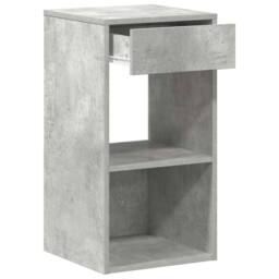 Berkfield Home Durable Bedside Cabinets with Drawer 2 pcs Concrete Grey 35x34x66.5 cm - thumbnail 6