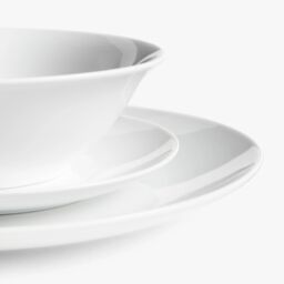 Glim & Glam Dinner Set 18 Piece Crockery Dinnerware Coupe in White - thumbnail 2